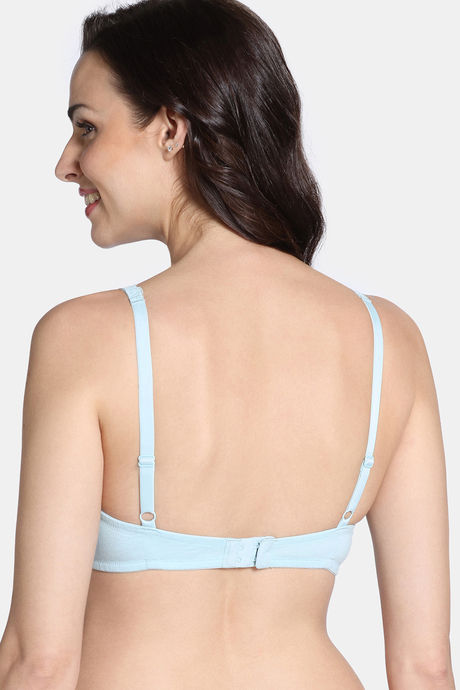 Zivame Padded Non Wired Medium Coverage T-Shirt Bra - Starlight Blue — image 3